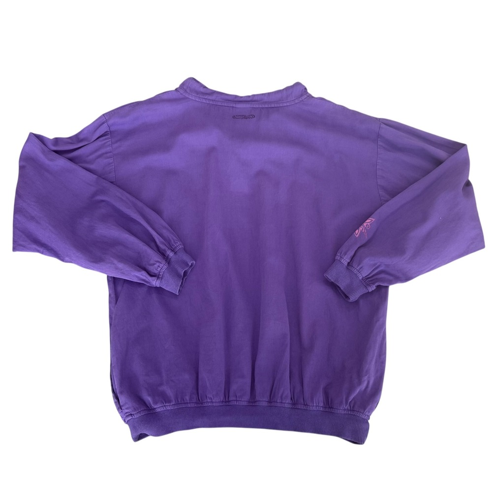 Vintage Crazy Shirts Hawaii Purple Y2K 90s Tribal Floral Long Sleeve Top Small - Picture 9 of 13